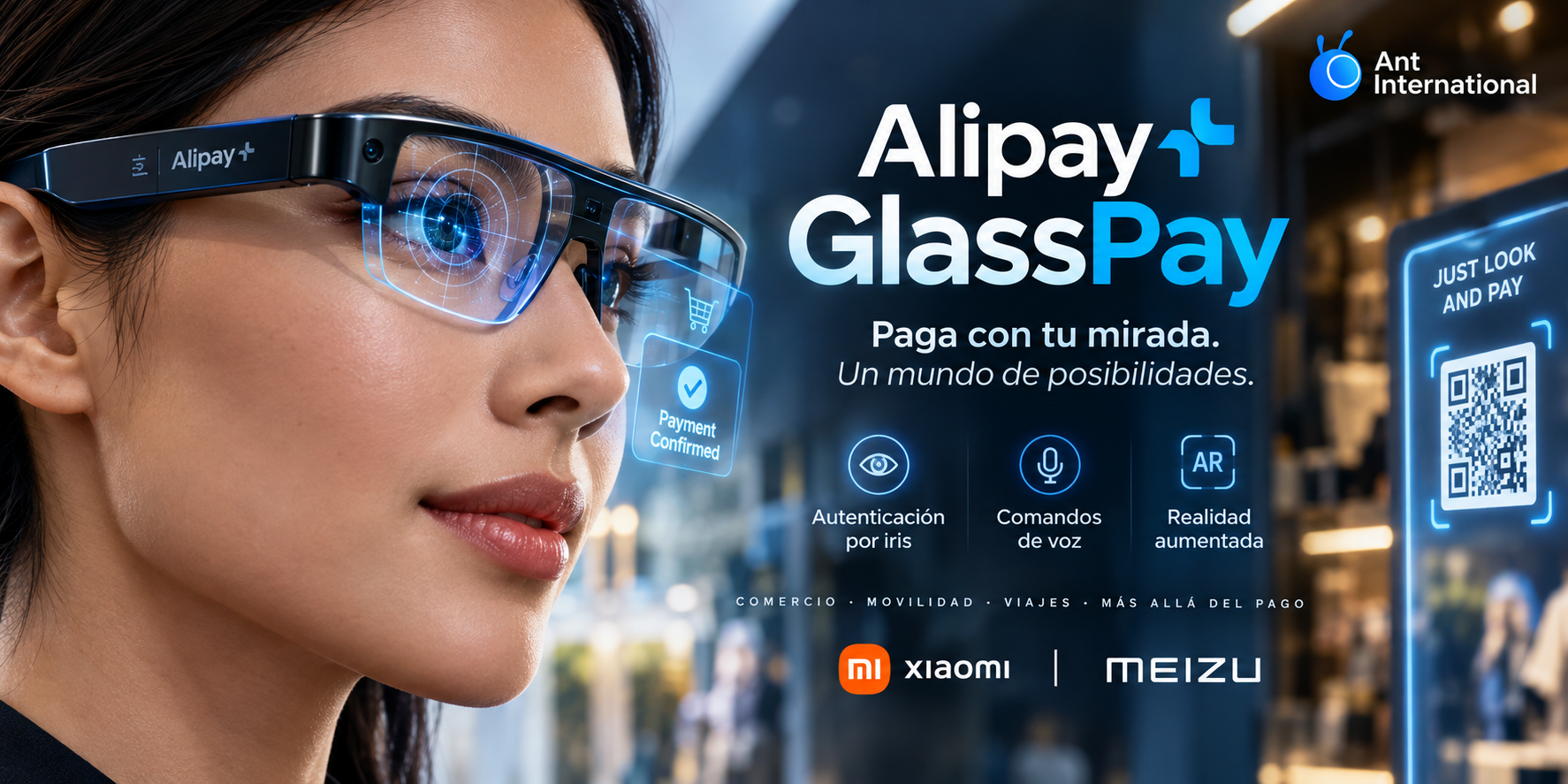 Alipay+ GlassPay: pagar con la mirada desde unas gafas inteligentes